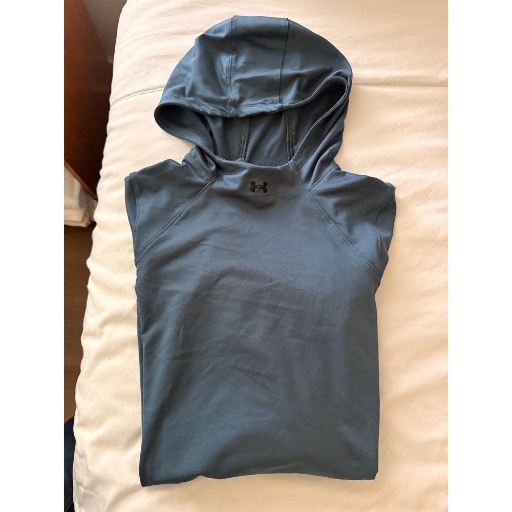 UNDER ARMOUR Women's slate blue medium‎ COLD GEAR LONG SLEEVE top fitted